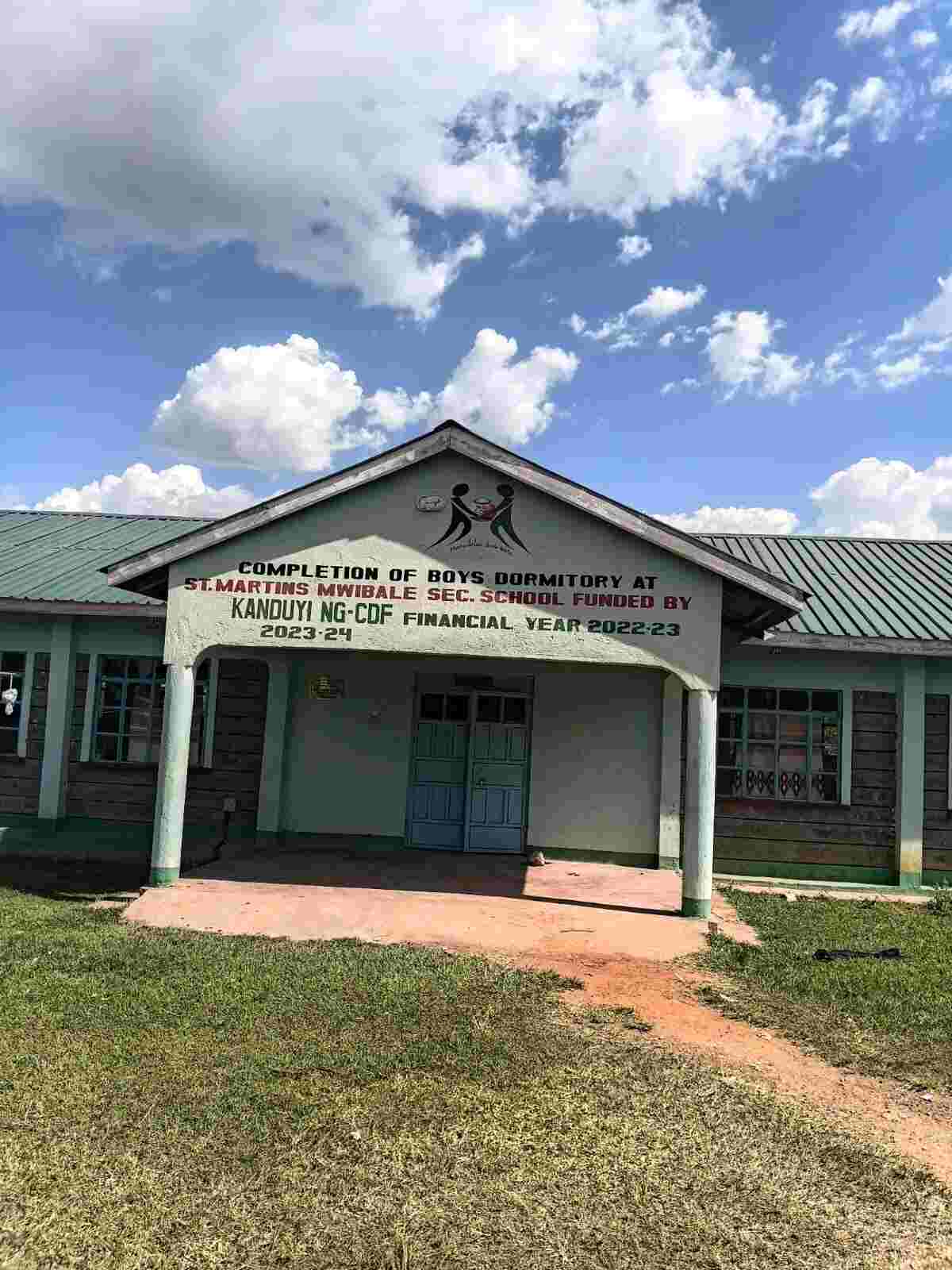 Boys dormitory entrance closeup at Mwibale Senior School